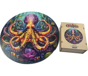 SPARKYS Puzzle Ośmiornica / Drewniane / 13 x 17 cm