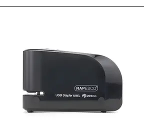 Rapesco 626EL czarny / Zszywacz elektryczny / pojemność 15 kartek / druty 26/6 / USB lub 4X AA