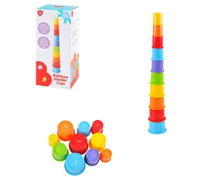 PLAYGO Składana wieża Zwierzęta / 8 kubków / od 1 roku