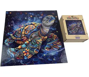 SPARKYS Puzzle Żółw Morski / Drewniane / 13 x 17 cm