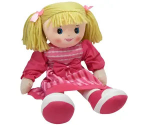SPARKYS Lalka szmaciana 60 cm, sukienka różowa / od 3 lat