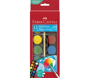 Farby akwarelowe Faber-Castell 125018 / 12 szt. / średnica 30 mm