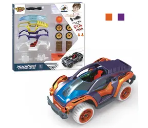 Zestaw konstrukcyjny samochodu SPARKYS fioletowy / 1:32 / 17 elementów / mechanizm pull-back / od 3 lat