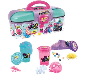 SO SLIME Slime case / 6 torebek slime, 4 rodzaje dekoracji, 3 kubki, szpatułki / od 6 lat