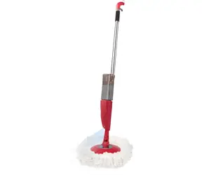 Mop LAMART LT8066 Czysty czerwony / Mikrofibra / Ze spryskiwaczem / Kij teleskopowy 70-120 cm / 500 ml