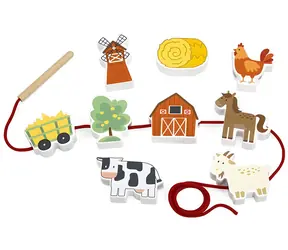 Zabawka do ciągnięcia BABU Farm / Drewniana / od 18 miesięcy