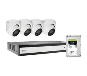 ABUS TVVR33803 / Zestaw kamer / Analog / 4X Minikamera kopułkowa / NVR