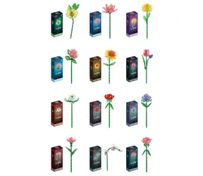 Zestaw do budowania SPARKYS FLORIST Kryształowe i półprzezroczyste kwiaty / 12 rodzajów / od 6 lat