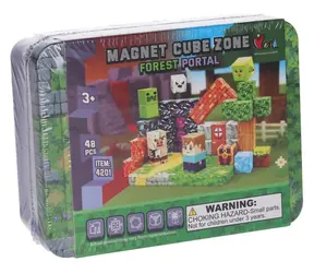 Zestaw konstrukcyjny WIKY Magnet Cube Zone - Portal leśny / 48 elementów / Plastik / 3+
