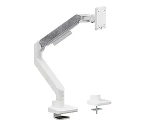 Powerton ERGO MONOA biały / Uchwyt do monitora biurkowego / 17-49" / nośność 20 kg / VESA 75x75-100x100 / zacisk