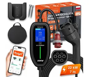 Zenwire K10CDQ-32A / Mobilna ładowarka EV / 22 kW / 32A / Typ 2 / Kabel 7 m