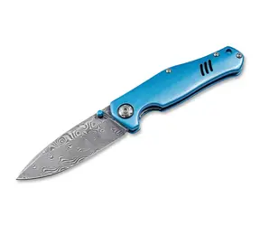 Boker 1969 Z28-Damascus / Scyzoryk / Stal damasceńska / Ostrze 8,0 cm / Rękojeść aluminiowa / Blokada Linerlock