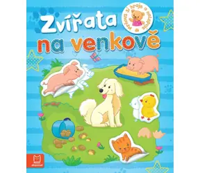 AKSJOMAT Książka z naklejkami Mrňous bawi się i patyk - Zwierzęta na wsi