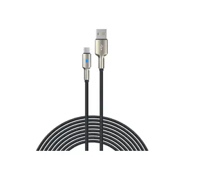 Devia Mars czarny / Kabel / USB-A - USB-C / Pleciony / 1,5 m