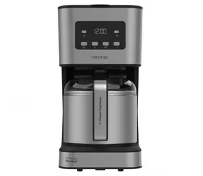 Cecotec Coffee 66 Drop & Thermo Time stal nierdzewna-czarny / Zaparzacz do kawy / 950 W / 1,2 l / 10 filiżanek / Dzbanek termiczny