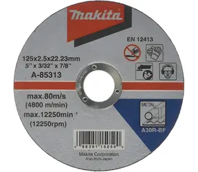 Makita A-85313 / Tarcza tnąca do metalu / 125 x 2,5 x 22,2 mm