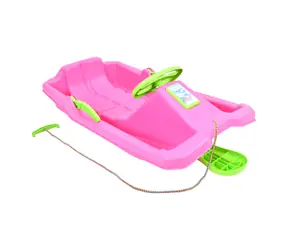 SULOV KVIDO pink / Plastikowy bobsleigh z kierownicą / nośność: 50 kg