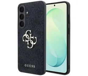 Pierścień Guess Embossed 4G Classic Logo czarny / Tylna obudowa / Samsung Galaxy S26 FE / MagSafe