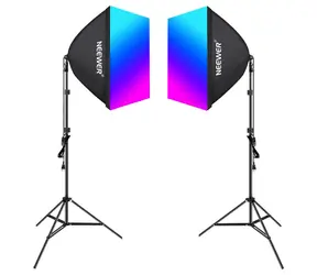 Neewer NK800 / Zestaw oświetlenia LED / 2x 24W / RGB / 2700-6500K / ze statywem