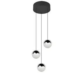Reality Senta czarna / Lampa wisząca / LED / 3x5W / 4000K / 800lm / IP20