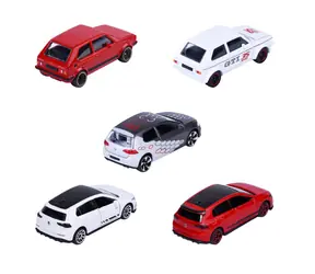 Zestaw prezentowy MAJORETTE VW GOLF GTI / Metalowe samochodziki / z wolnym biegiem / 1:64 / 5 szt. / długość 7,5 cm