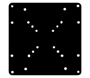 Adapter VESA do montażu światłowodowego VESA200 / adapter VESA / VESA 50x50-200x200 / nośność 30 kg / czarny
