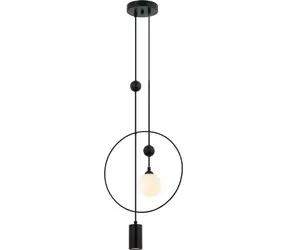 Italux Trosti PND-428892-BK czarna / Lampa wisząca / okrągła / do salonu