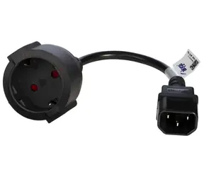 Akyga AK-PC-10A czarny / Kabel zasilający / CEE 7/4 / 0,15 m / 10 A