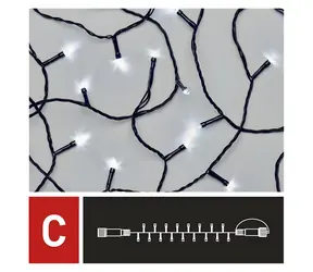 Emos D1AC02 Connect / Łańcuch świetlny / 50 LED / 5 m / IP44 / zimna biel
