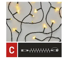 Emos D1AW03 Connect / Łańcuch łączący / 100 LED / 10 m / ciepła biel / IP44