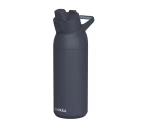 Quokka Tide czarna / Butelka sportowa / Stal nierdzewna / 700 ml / Z dzióbkiem do picia