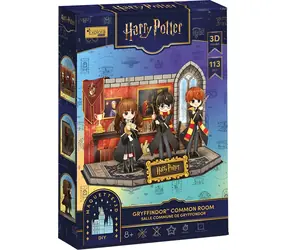 Puzzle 3D CubicFun Harry Potter: Pokój wspólny Gryffindoru / 113 elementów / od 8 lat / 32,5 x 45,5 x 32,5 cm
