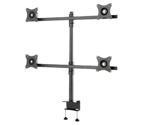 EDBAK SV07 / Uchwyt biurkowy do 4 monitorów / 15-30" / nośność 40 kg / VESA 75x75-100x100