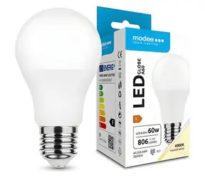 Modee A60 / żarówka LED / E27 / zamiennik 8,5W 60W / 806 lm / zimna biel 4000K