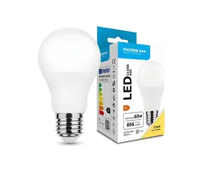 Modee A60 / żarówka LED / E27 / zamiennik 8,5W 60W / 806 lm / ciepła biel 2700K