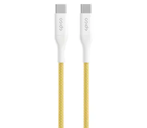 Kabel Epico UltraLink 60W USB-C do USB-C EC22 żółty / 1,5 m / 60 W / 480 Mb/s / oplot tekstylny