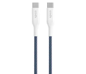 Epico UltraLink EC22 niebieski / kabel USB-C do USB-C / 60 W / 1,5 m / 480 Mb/s / oplot tekstylny