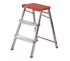 Drabina składana Rolser M3 pomarańczowa / 3 stopnie / nośność 150 kg / aluminium / EN 14183