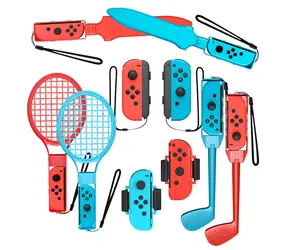 Zestaw akcesoriów Nintendo 10 w 1 czerwony i niebieski / Zestaw gier / Nintendo Switch Sports