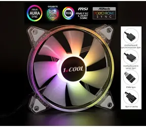 1stCool AURA EVO Kryształ / Wentylator / 120 mm / ARGB / 1200 obr./min