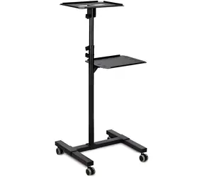 Uchwyt światłowodowy FM88 czarny / Stolik pod laptopa i projektor / nośność 20 kg / wysokość 950-1450 mm