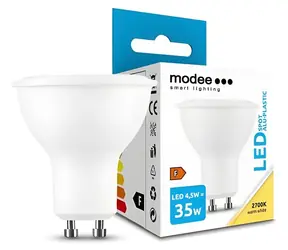 Żarówka LED Modee Spot GU10 4,5W / Żarówka / zamiennik 35W / ciepła biel 2700K / 400 lm