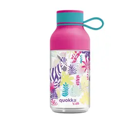 Quokka Ice Kids ZEBRA 430 ml / Butelka dla dzieci / Pasek / Tritan / Bez BPA