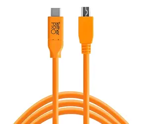 Tether Tools USB-C - Mini USB B 5pin pomarańczowy / Kabel / USB 2.0 / 4,6 m