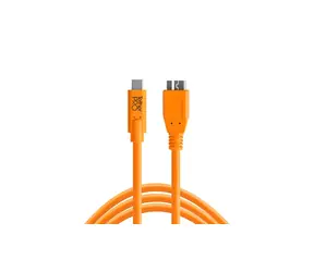 Kabel Tether Tools USB-C - USB 3.0 Micro-B pomarańczowy / Kabel / 4,6 m