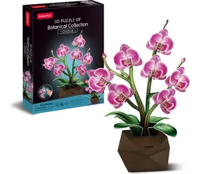 Puzzle 3D CubicFun Kolekcja botaniczna: Orchidea / 85 elementów / 23,4 x 16,2 x 33,8 cm