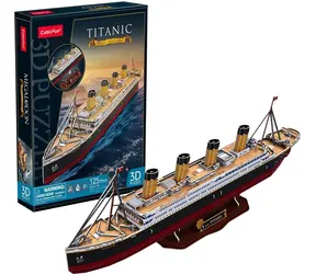 Puzzle 3D CubicFun Titanic / 125 elementów / 60,9 x 10,1 x 20,8 cm