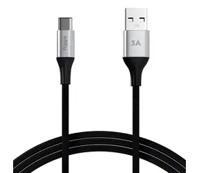 Allity AUC-01 czarny / Kabel do transmisji danych / USB-A/USB-C / 1 m / 60 W