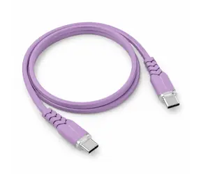 Powerton Energy PASTEL EDITION fioletowy / Kabel / USB-C - USB-C / 60 W / PD / 1 m / silikon