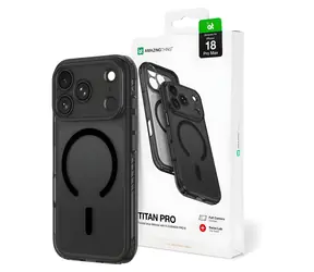 Obiektyw AmazingThing Titan Pro czarny / Etui / Apple iPhone 18 Pro Max / MagSafe / ochrona obiektywu
